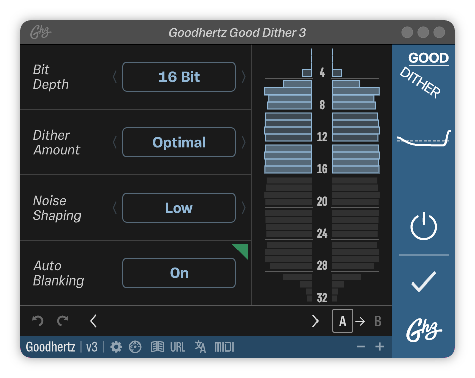 A screenshot of the Good Dither interface