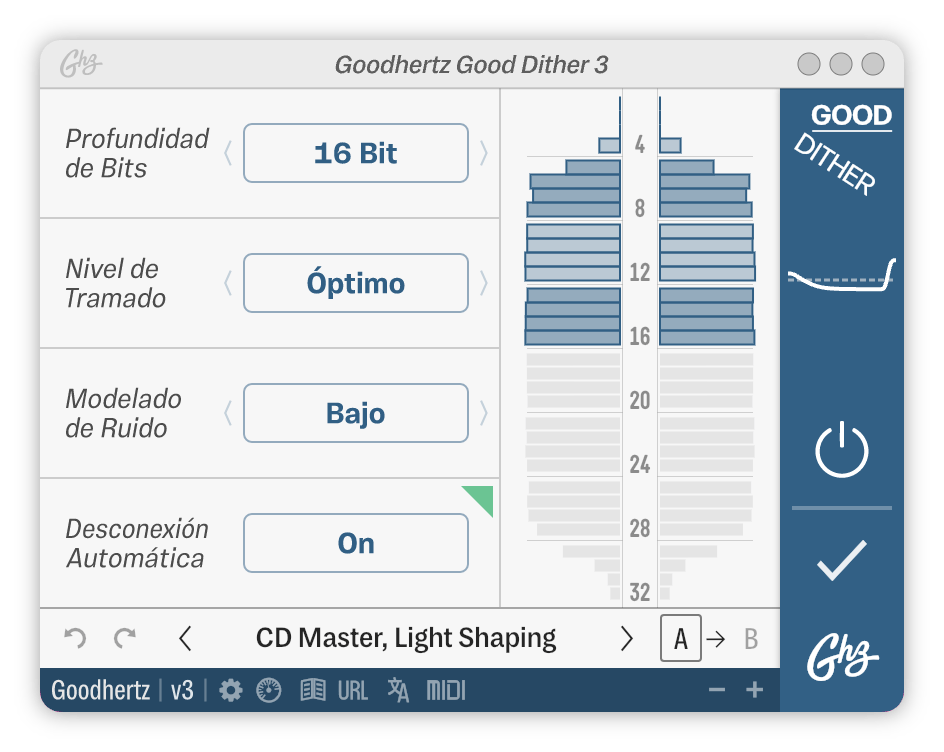 A screenshot of the Good Dither interface